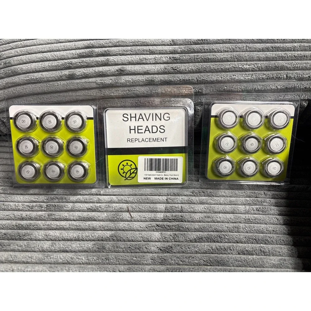 HQ8 Replacement Shaving Heads 3 Pack Silver 27 Blades Total for Electric Razors